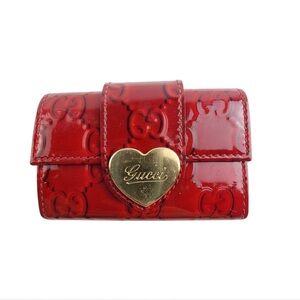 Gucci heart leather key case